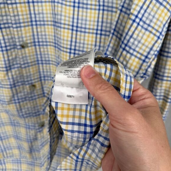 Columbia Mens Super Bahama Button Down Shirt Size XL Vented Fishing Roll Tab - Picture 9 of 13